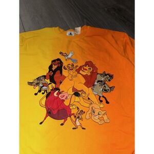 Disney The‎ Lion King Jersey Sweatshirt Adult Large Orange Celebration Crew